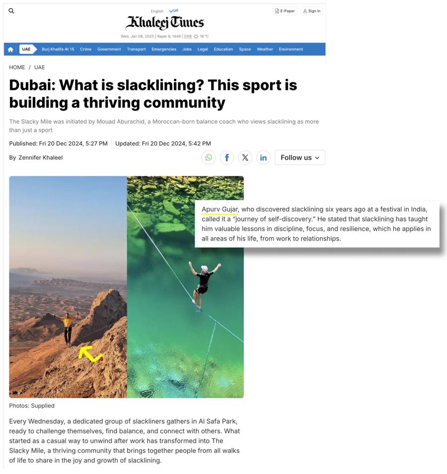 Khaleej Times feature